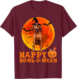 Funny Redbone Coonhound Dog Halloween Happy Howl-o-ween Women T-Shirt - T-Shirt | Maroon