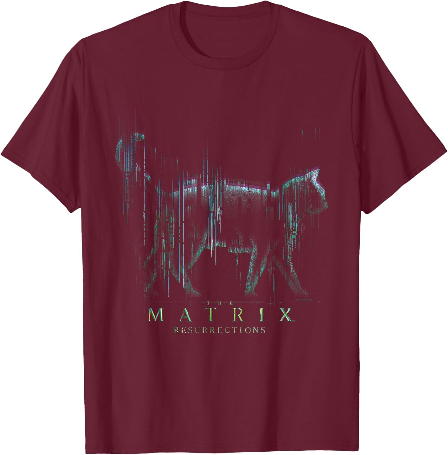 The Matrix 4 Techno Cat T-Shirt - T-Shirt | Maroon