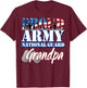 Proud Army National Guard Grandpa Grandparents Day Shirt Men T-Shirt - T-Shirt | Maroon