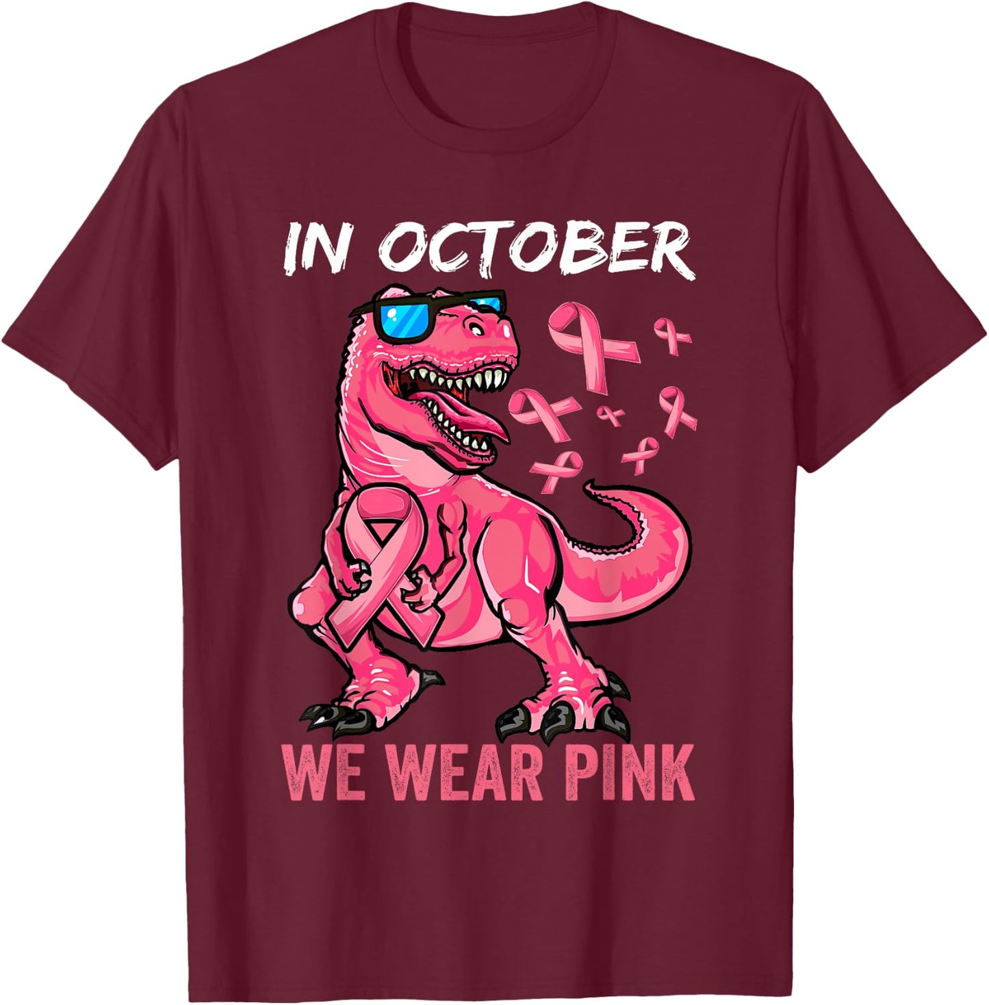Breast Cancer Shirt for Boys, Breast Cancer Shirts for Kids T-Shirt - T-Shirt | Maroon