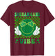 Shamrock St Patricks Day Shirts Women Men Kids Groovy Lucky T-Shirt - T-Shirt | Maroon