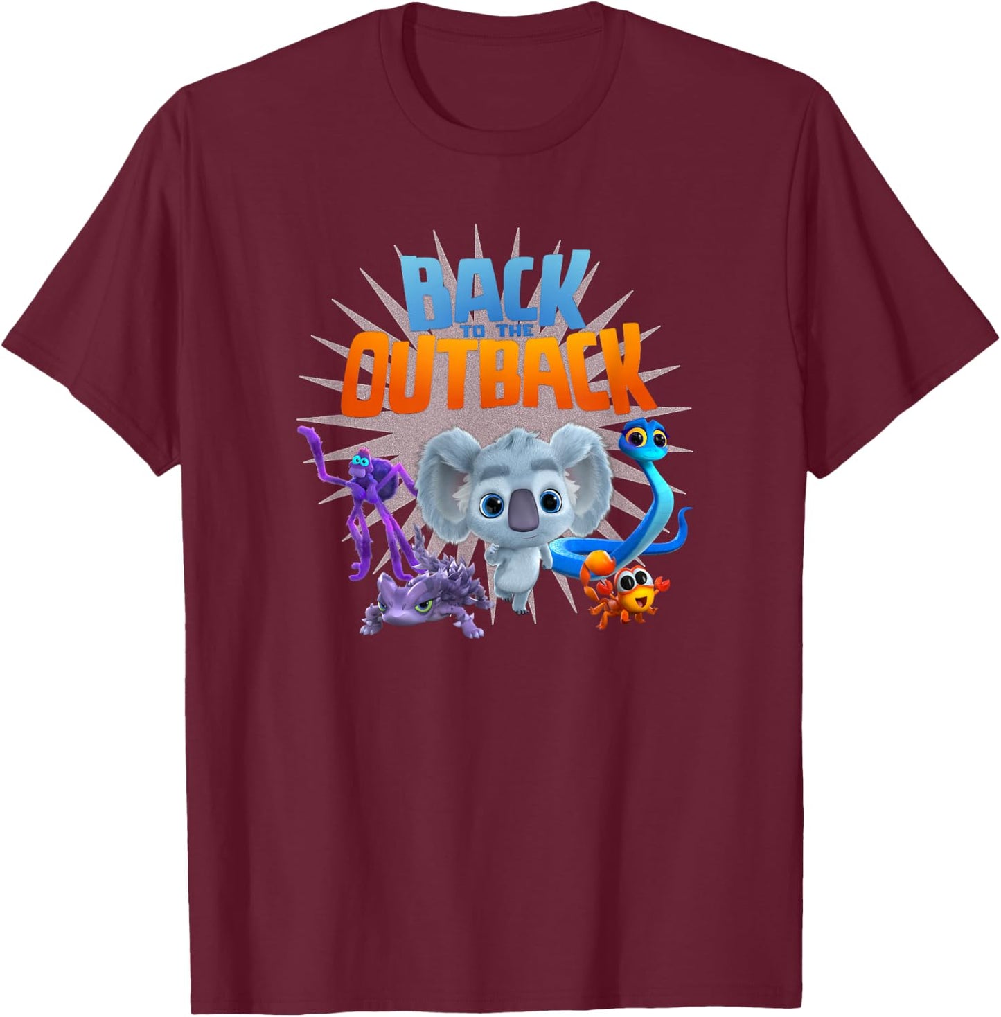 Back to The Outback Group Shot Logo T-Shirt - T-Shirt | Maroon