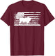American Flag USA - Texas Longhorn Cow for Cattle Farmer T-Shirt - T-Shirt | Maroon