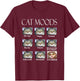 Cat Moods T-Shirt - T-Shirt | Maroon