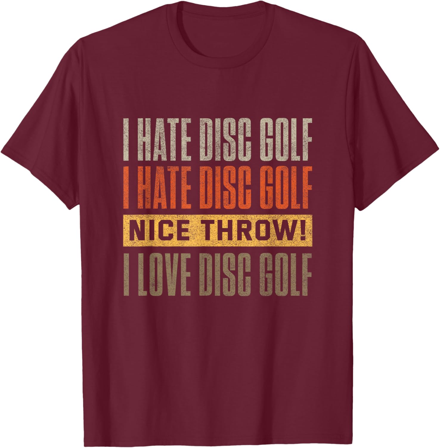 Funny Disc Golf Shirt Men Women Vintage Disc Golfing T-Shirt - T-Shirt | Maroon
