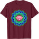 Fractal Geometry Spiritual Yoga Art Flower Lotus Mandala T-Shirt - T-Shirt | Maroon