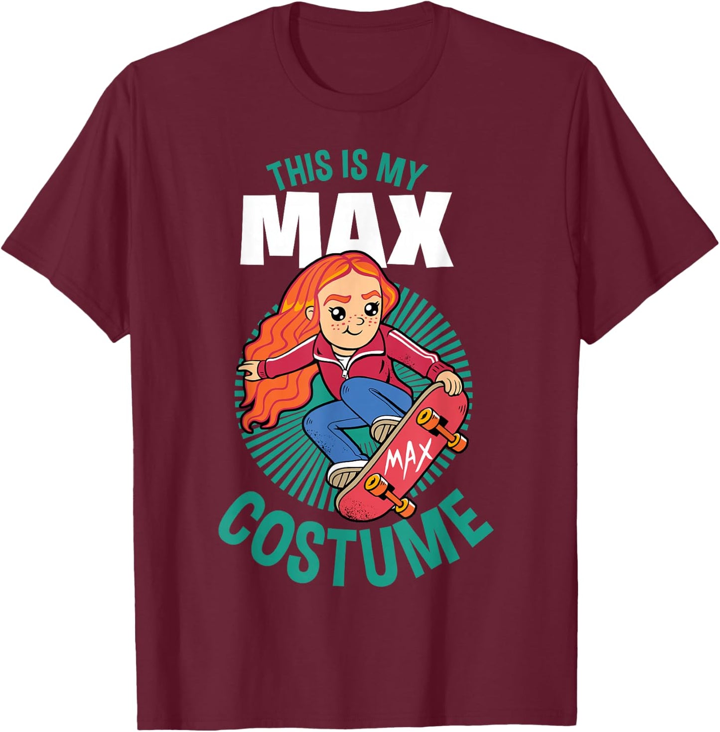 Stranger Things Halloween This Is My Max Costume T-Shirt - T-Shirt | Maroon