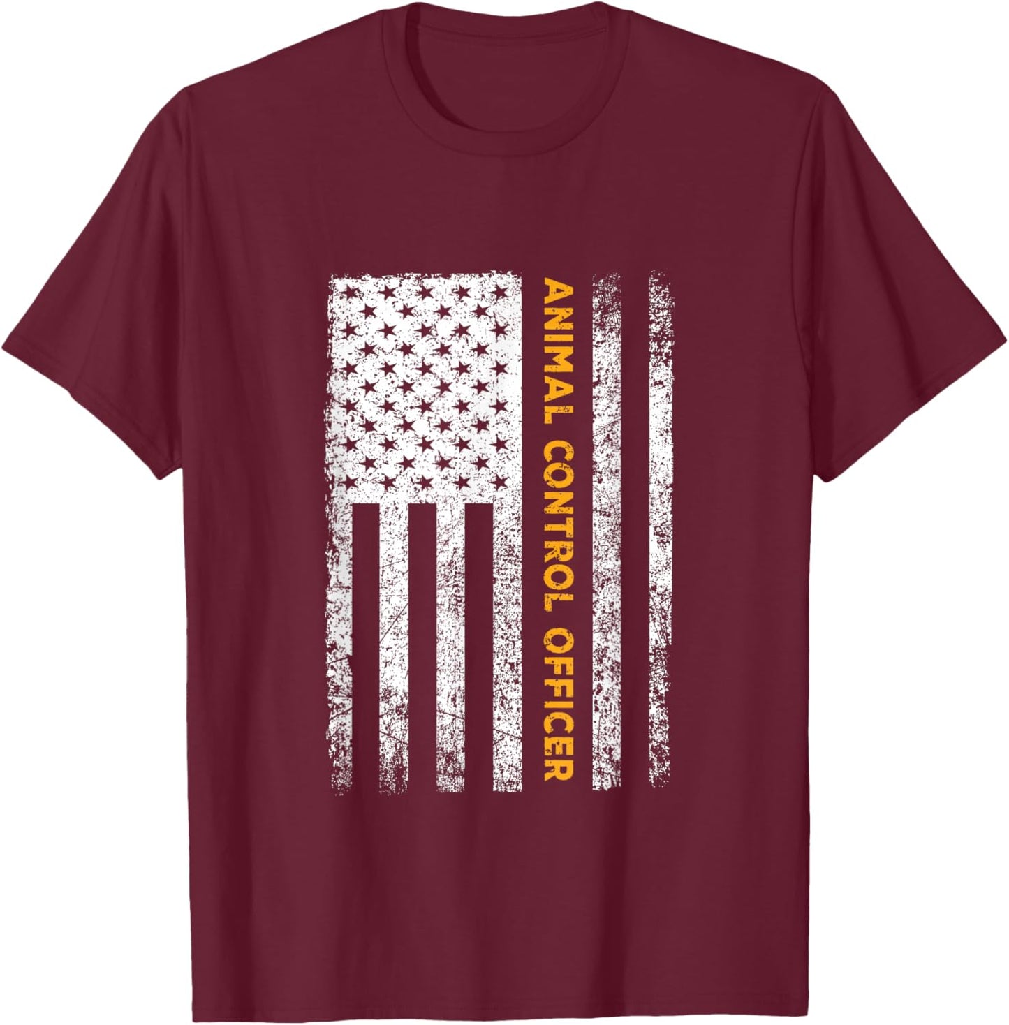 Animal Controller Flag Wild Animal Rescue Patrol Control T-Shirt - T-Shirt | Maroon