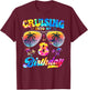 Tie-Dye Cruising Into My 8th Birthday Cruise 8 Years Old T-Shirt - T-Shirt | Maroon