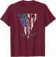 UH-1N Twin Huey Military Helicopter Patriotic Vintage T-Shirt - T-Shirt | Maroon