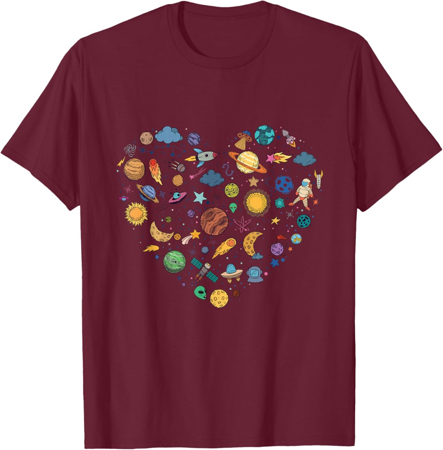 Our Solar System planet, Science Education Space kids boys T-Shirt - T-Shirt | Maroon