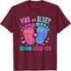 Pink Or Blue Cousin Loves You Baby Gender Reveal Party T-Shirt - T-Shirt | Maroon