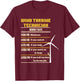 Windmill Engineer Tech Fan Hourly Wind Turbine Technician T-Shirt - T-Shirt | Maroon