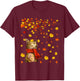 Cute Cat Kitty Kitten Paw Lover Autumn Fall Season present T-Shirt - T-Shirt | Maroon