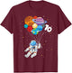 10th Birthday Astronaut Space 10 Year Old Birthday Boys Kids T-Shirt - T-Shirt | Maroon
