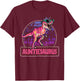 Auntiesaurus T Rex Dinosaur Auntie Saurus Family Matching T-Shirt - T-Shirt | Maroon