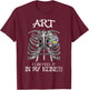 Art Teachers I Can Feel It in My Bones Art Bones Halloween T-Shirt - T-Shirt | Maroon