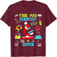 Mad Scientist Party Birthday Gift 7 Year Old T-Shirt - T-Shirt | Maroon