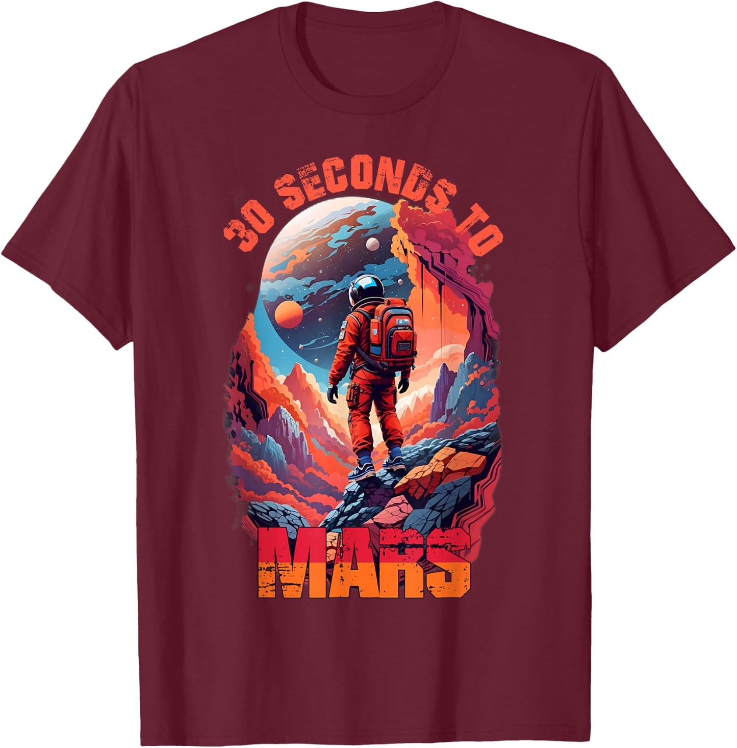 30 Seconds to Mars T-Shirt - T-Shirt | Maroon