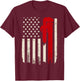 Plumber American Flag Patriotic Plumbing Wrench Pipefitter T-Shirt - T-Shirt | Maroon
