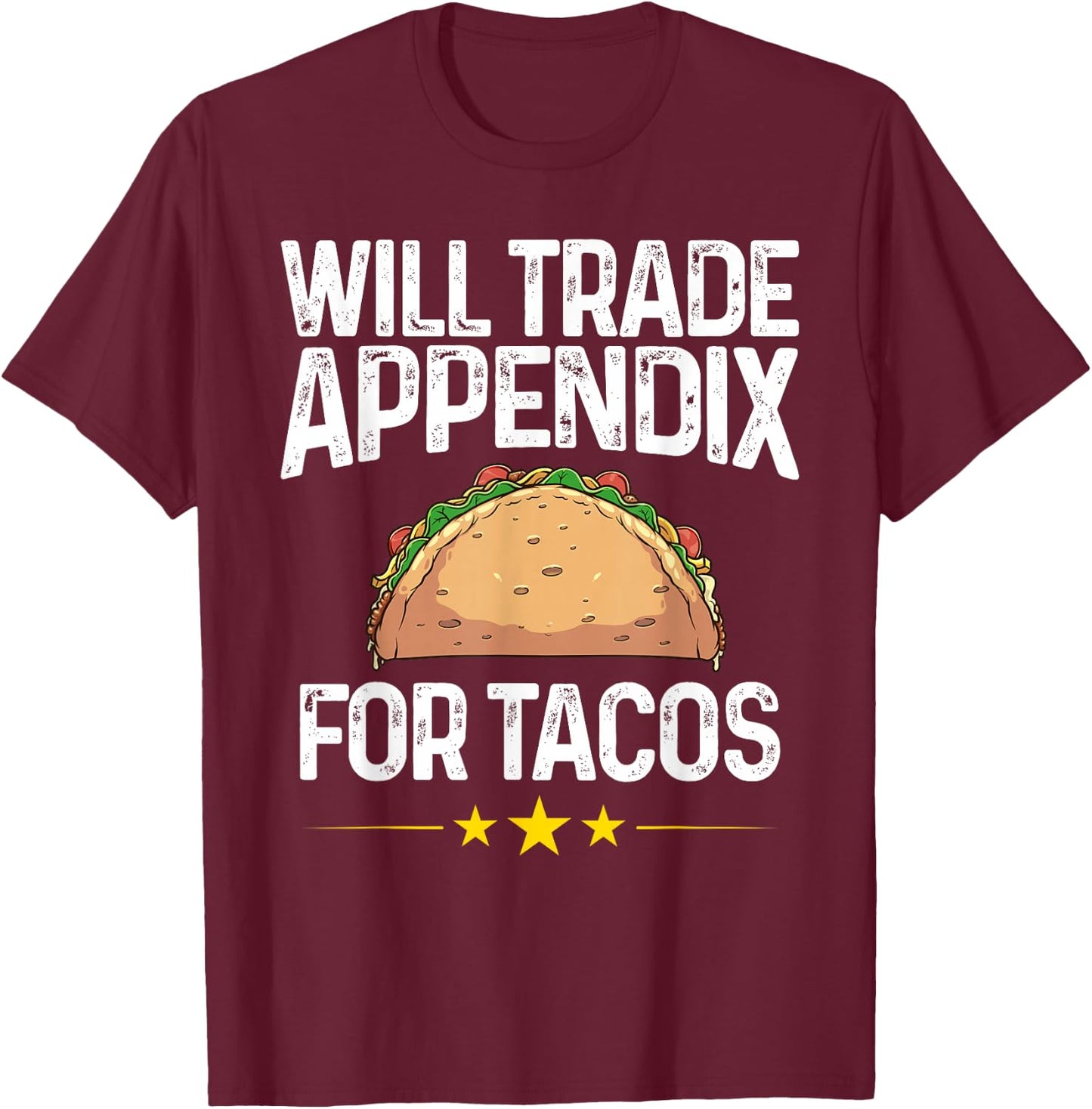 Funny Appendix Gift Men Women Cool Appendix Cancer Surgery T-Shirt - T-Shirt | Maroon