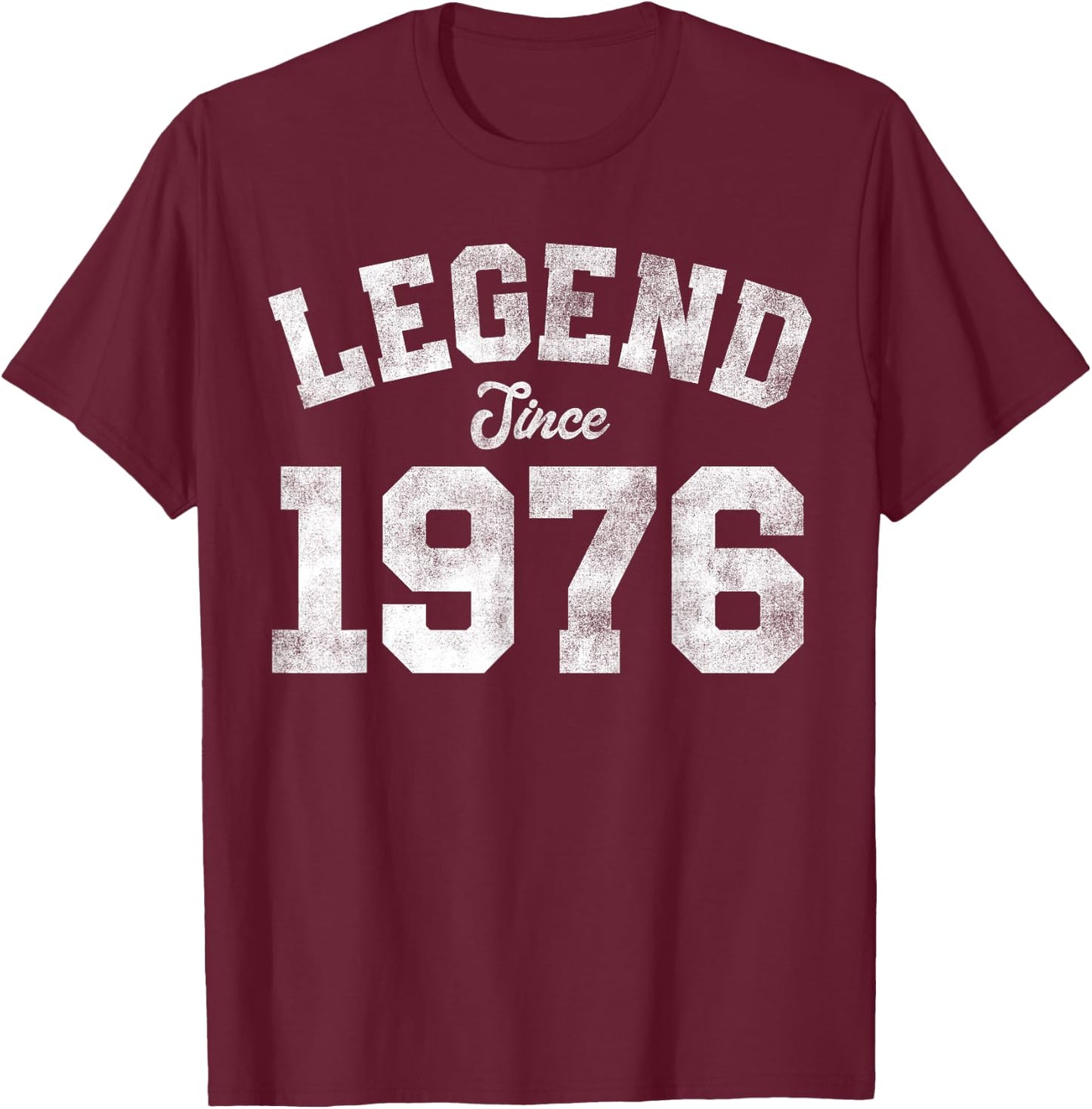 Legend Since 1976 50th Birthday 50 Years Old - Retro T-Shirt - T-Shirt | Maroon