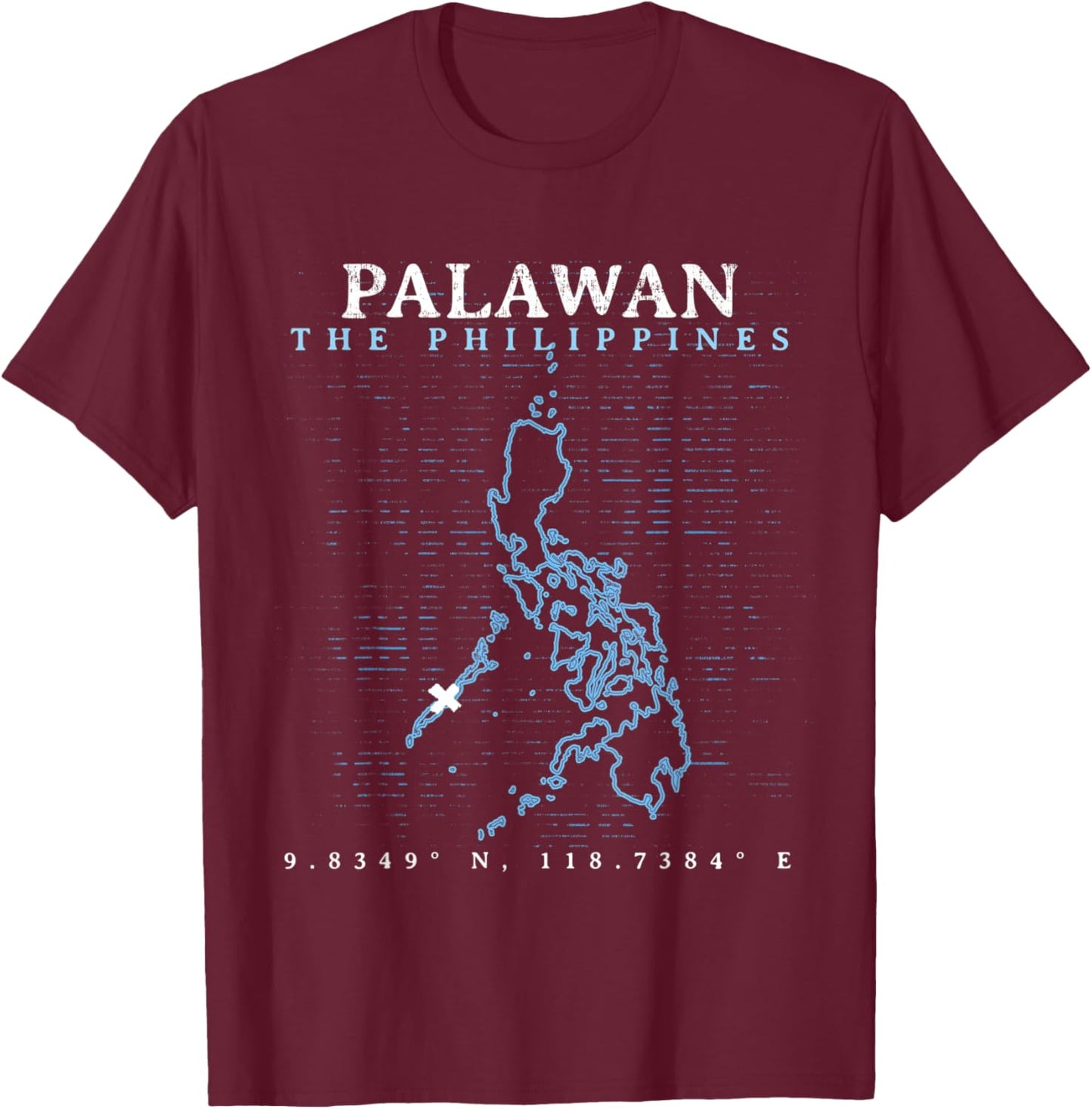The Philippines Palawan T-Shirt - T-Shirt | Maroon