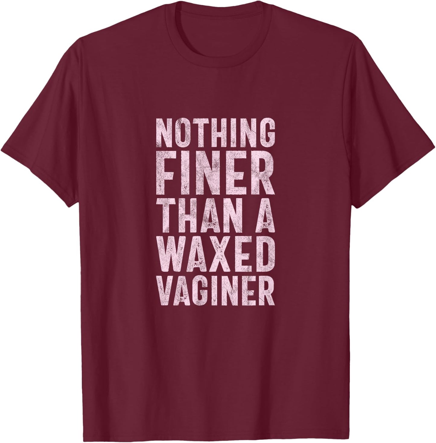Dirty Funny Adult Humor Apparel -Adults Black Distressed Modern Small T-Shirt - T-Shirt | Maroon