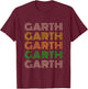Love Heart Garth Grunge/Vintage Style Black Garth T-Shirt - T-Shirt | Maroon