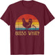 Vintage Guess What Chicken Butt Farm Farmer Funny T-Shirt - T-Shirt | Maroon