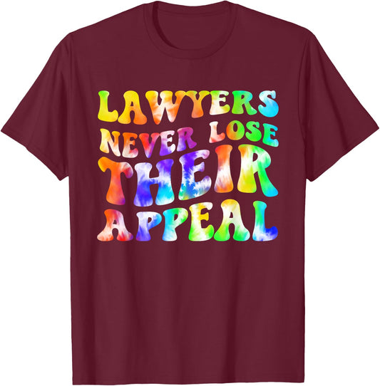 Funny Lawyer Job Title Profession Groovy Tie Dye Style T-Shirt - T-Shirt | Maroon