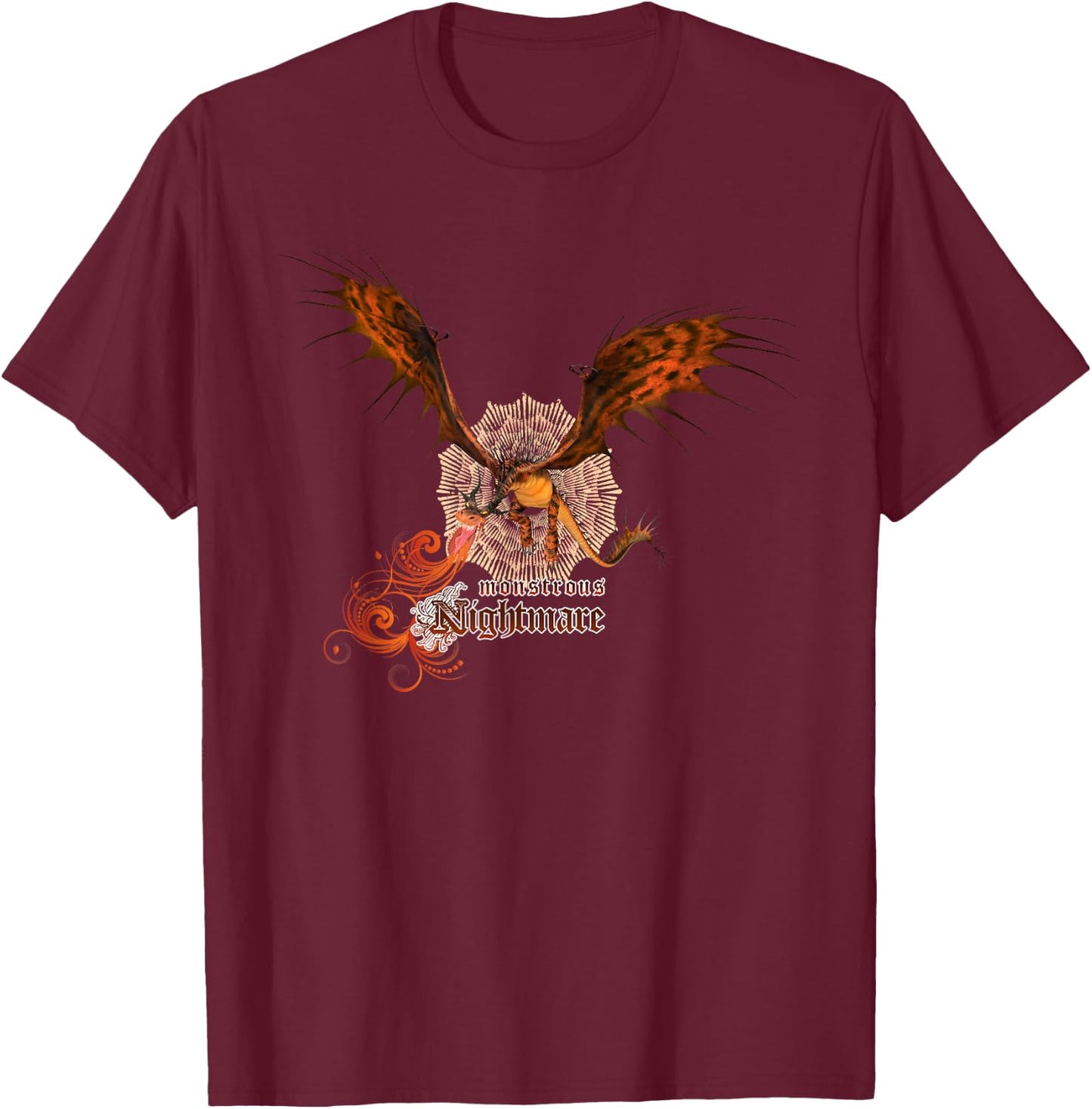 DreamWorks' Dragons: Monstrous Nightmare T-Shirt - T-Shirt | Maroon