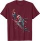 Scary Megalodon Scuba Diver Sea Monster Ocean Animal Shark T-Shirt - T-Shirt | Maroon