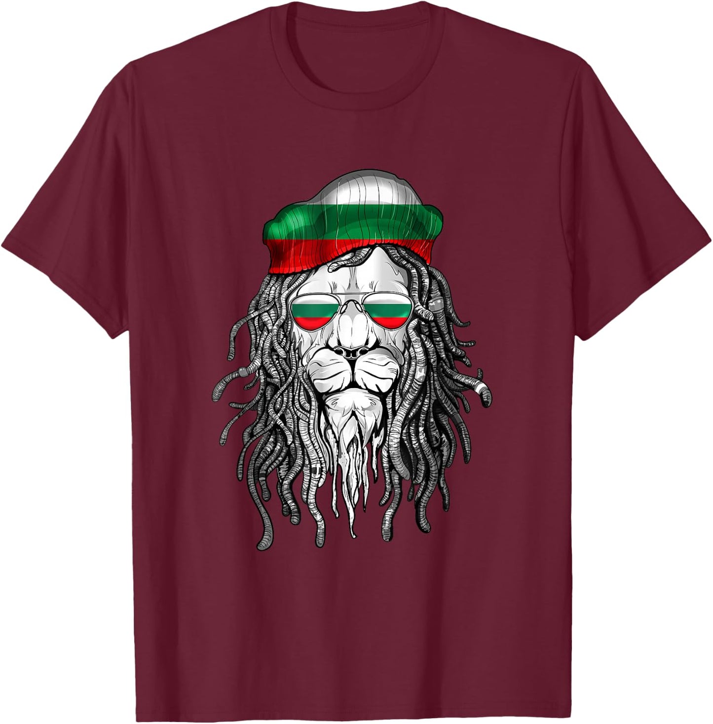 Bulgarian Flag Biker Bulgaria T-Shirt - T-Shirt | Maroon