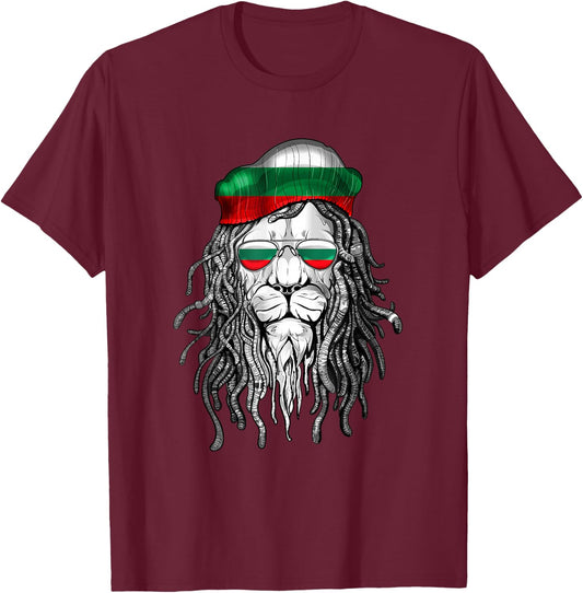 Bulgarian Flag Biker Bulgaria T-Shirt - T-Shirt | Maroon