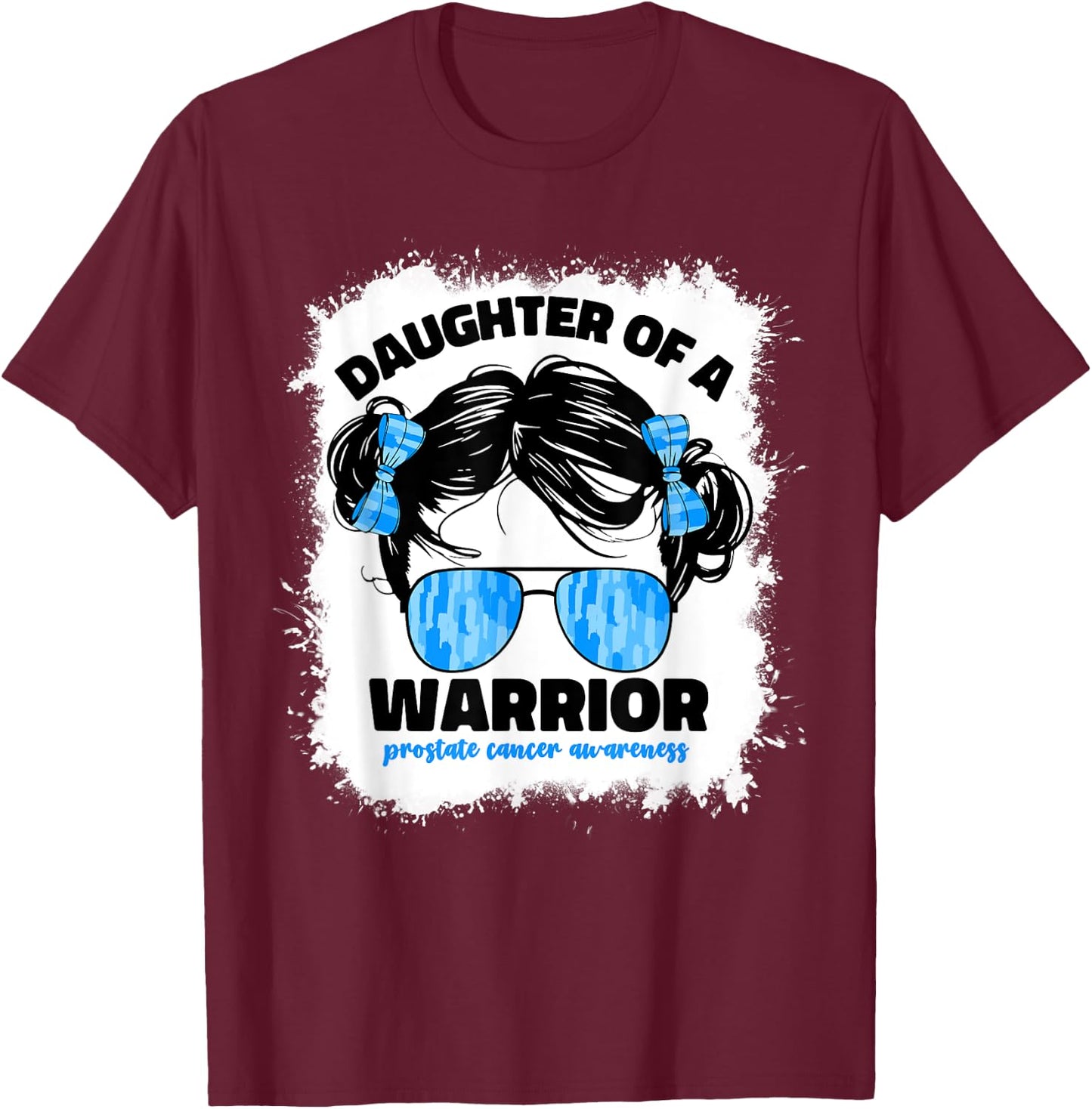 Daughter Of A Warrior Prostate Cancer Awareness Month Girls T-Shirt - T-Shirt | Maroon