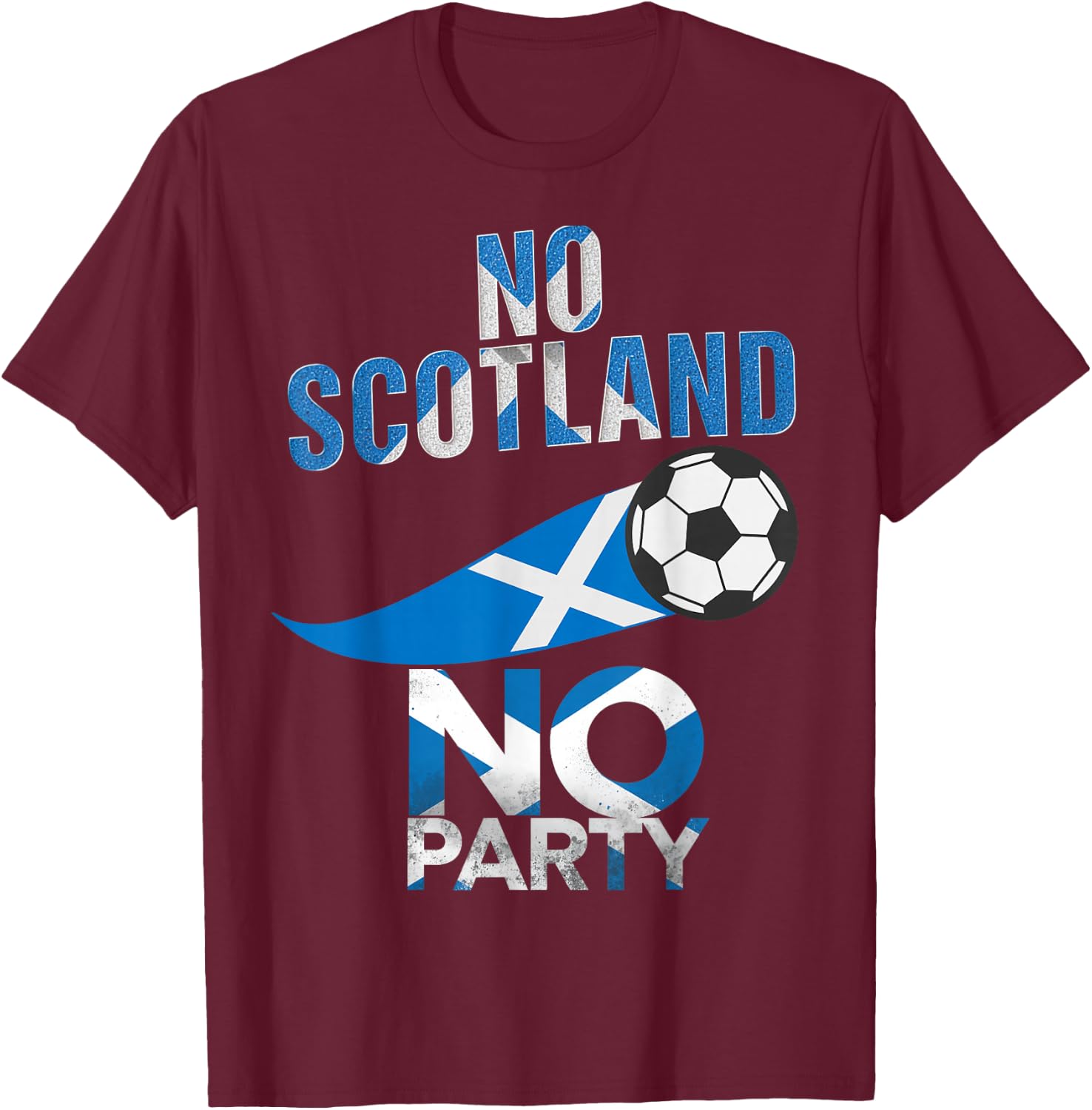 Scotland Flag Soccer Football - Scottish Futbol Fan T-Shirt - T-Shirt | Maroon