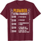 Plumber Extra Charges Plumbing Plumber Spengler Flaschner T-Shirt - T-Shirt | Maroon