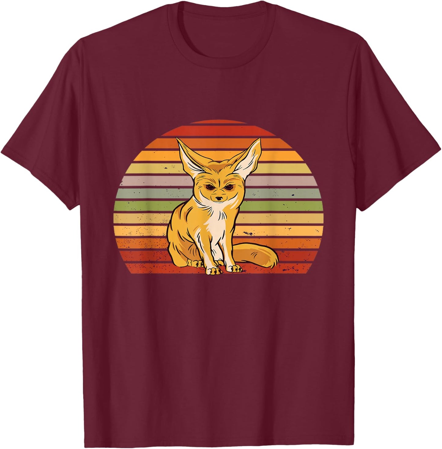 Fennec Fox Fennec Fox Owner Retro Vintage Desert Animal T-Shirt - T-Shirt | Maroon