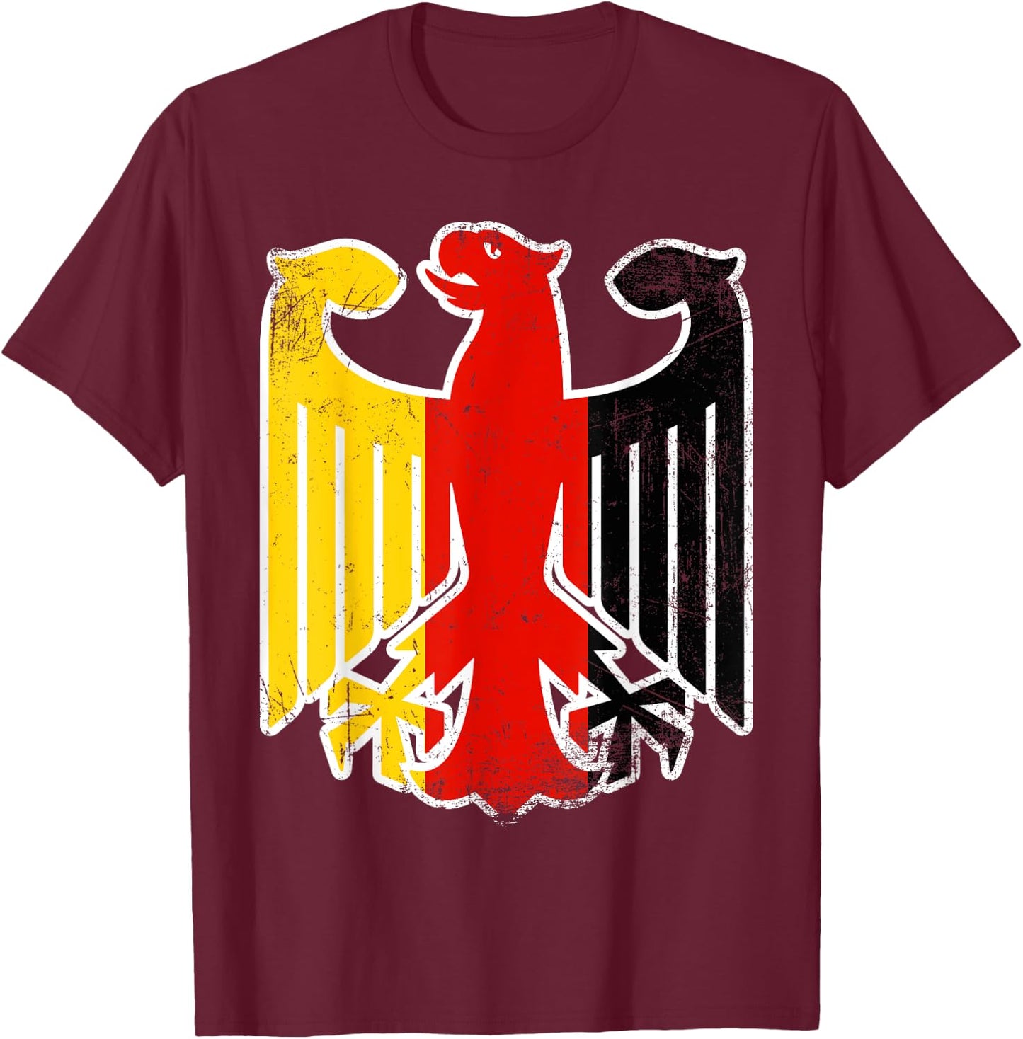 German Flag - German Eagle T-Shirt - T-Shirt | Maroon