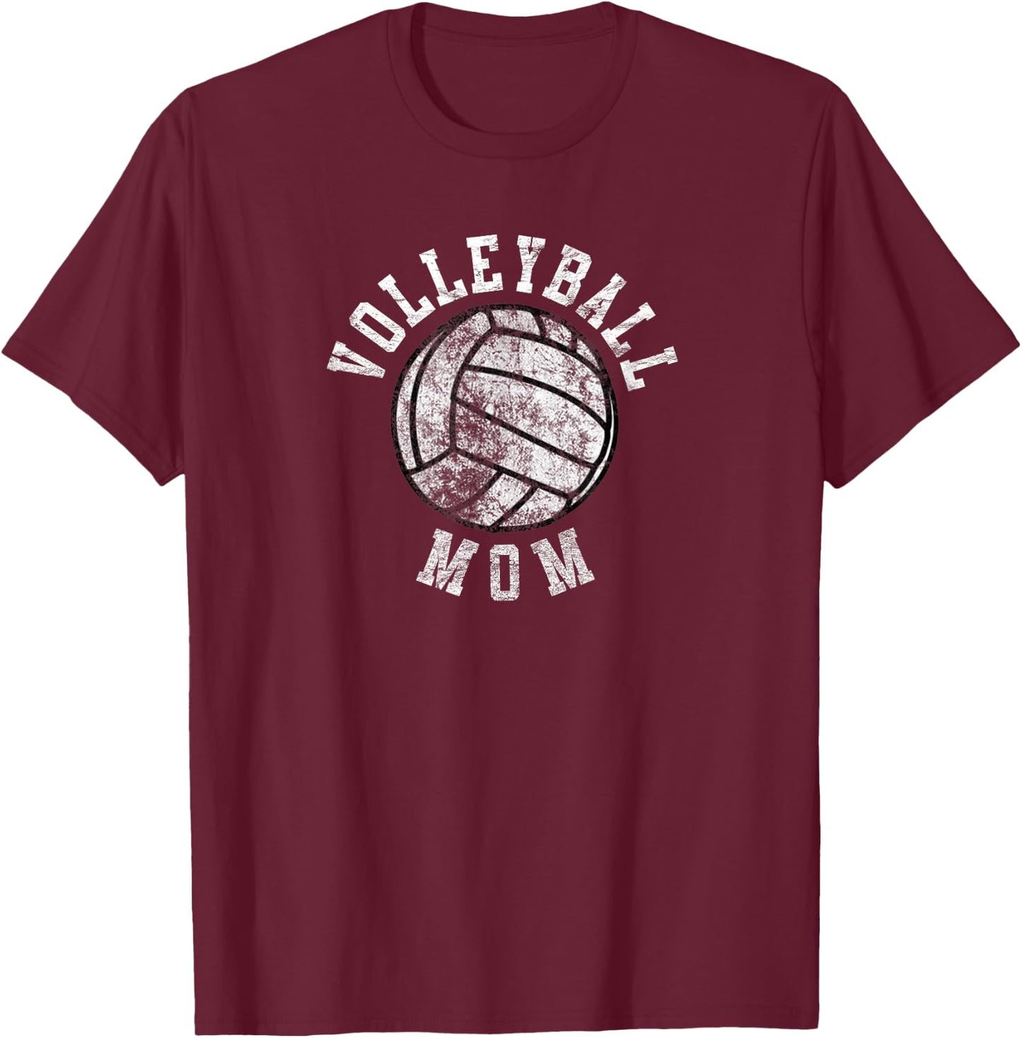 Vintage Volleyball Mom T-Shirt - T-Shirt | Maroon