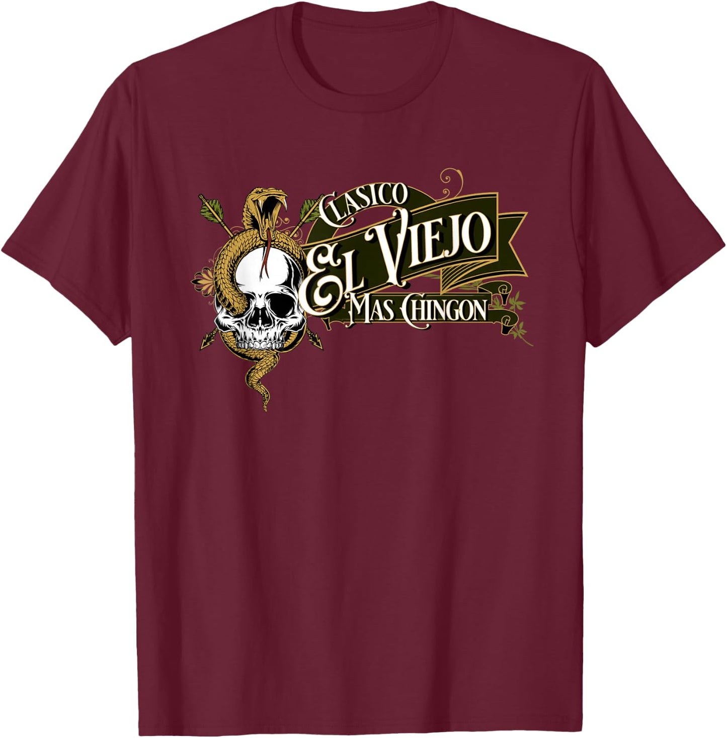 El Viejo Clasico Mas Chinon T-Shirt - T-Shirt | Maroon
