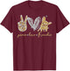 Cute Peace Love Frenchie French Bulldog Dog Lovers Gifts Women Kids T-Shirt - T-Shirt | Maroon