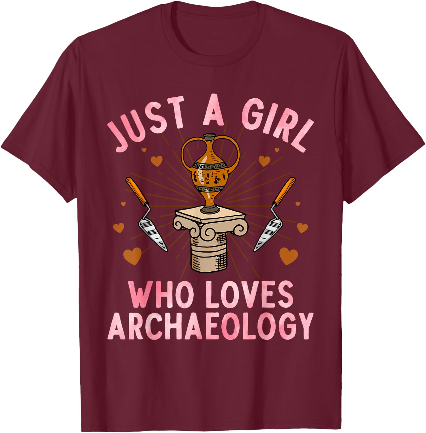 Archaeology Design Girls Archeology Archaeologist T-Shirt - T-Shirt | Maroon