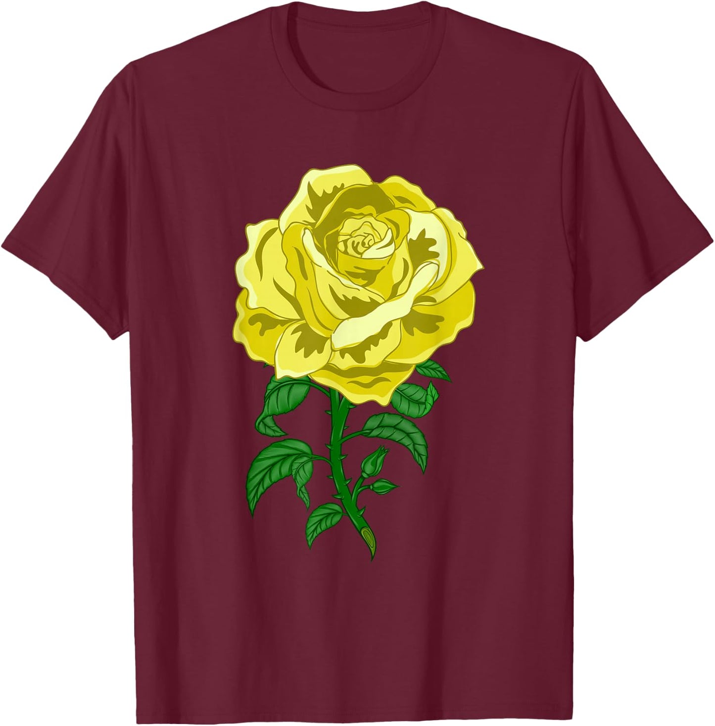 Rose Flower Hobby Gardener Gardener - Garden Yellow Rose T-Shirt - T-Shirt | Maroon