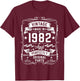 Vintage 1982 43 Years Old Gifts 43yr 43rd Birthday T-Shirt - T-Shirt | Maroon