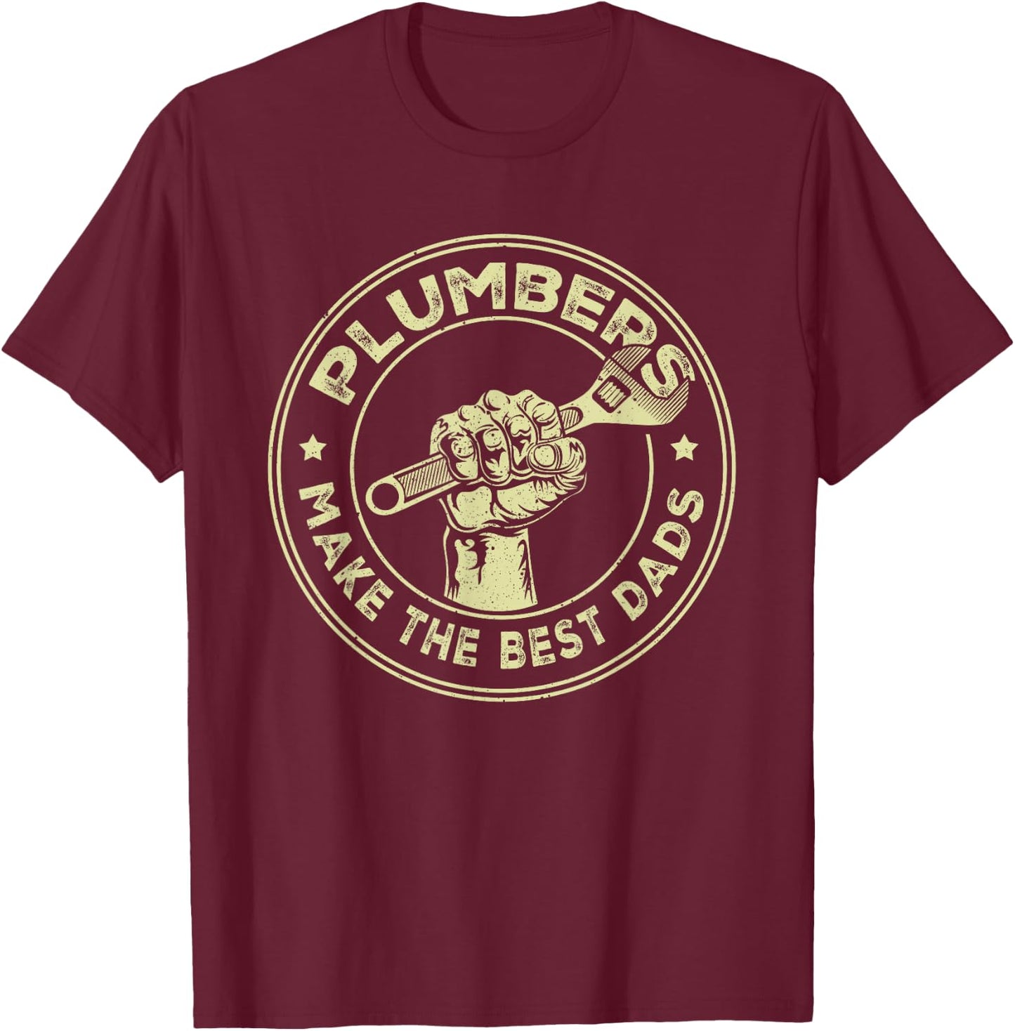 Plumbing Graphic Design Plumber Dad T-Shirt - T-Shirt | Maroon