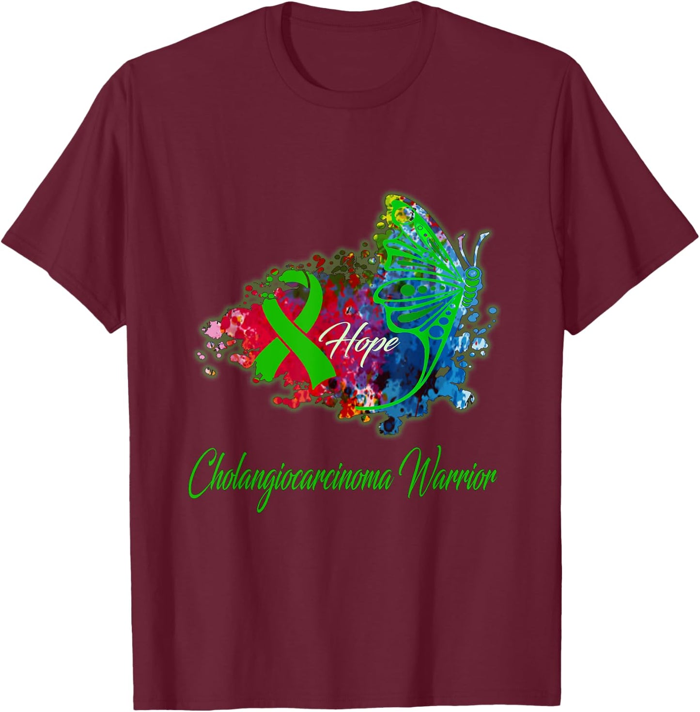Cholangiocarcinoma Awareness T-Shirt - T-Shirt | Maroon