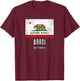 OROSI - California | Cali City Souvenir - CA Flag T-Shirt - T-Shirt | Maroon