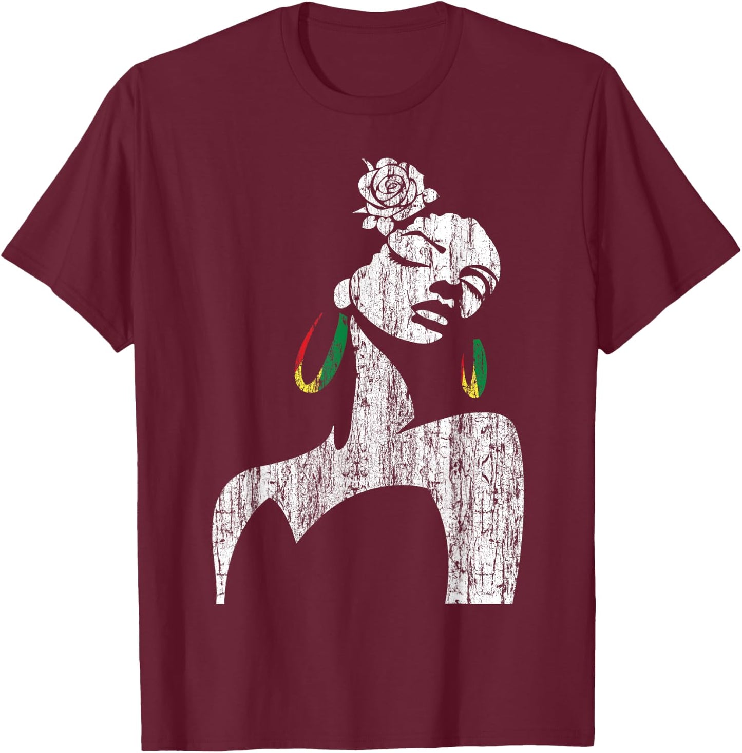 Afro Diva Black Girl Magic Shirt Africa Natural Melanin T-Shirt - T-Shirt | Maroon
